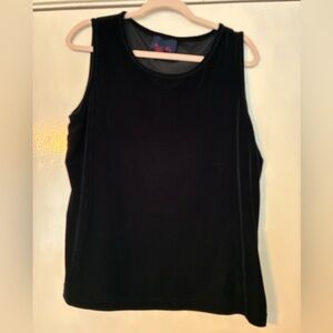 Denim&Co Black Sleeveless Tank Top